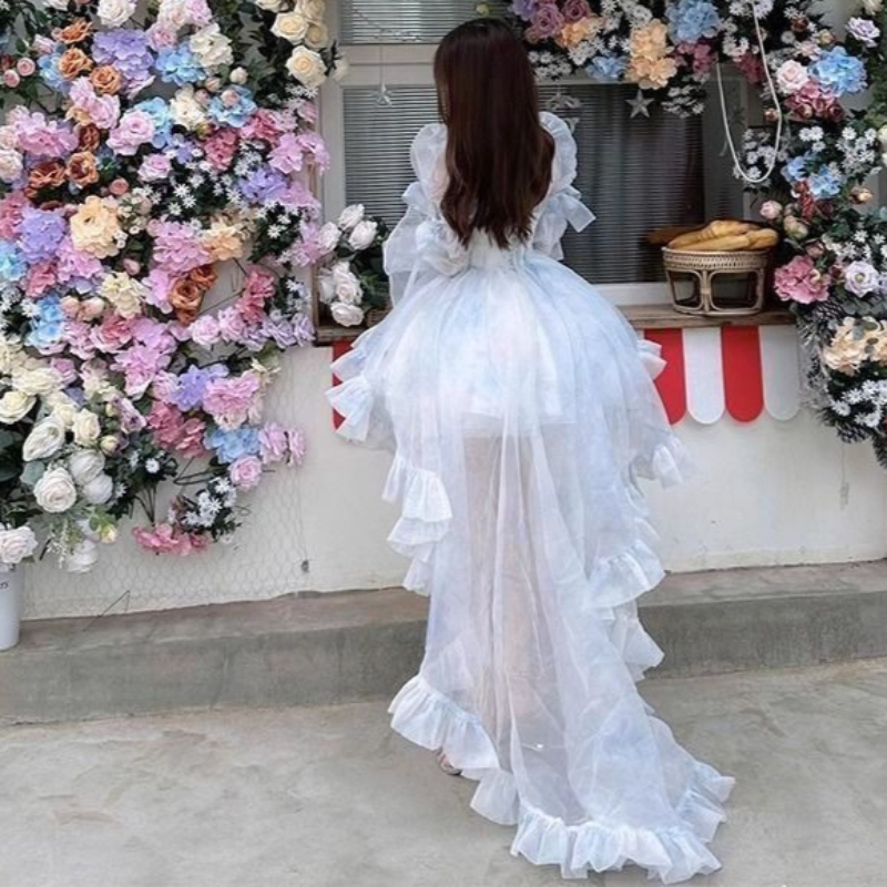 Sweet Lolita French Puff Sleev - Women Formal Wear For Graduation บทวิจารณ์และราคา