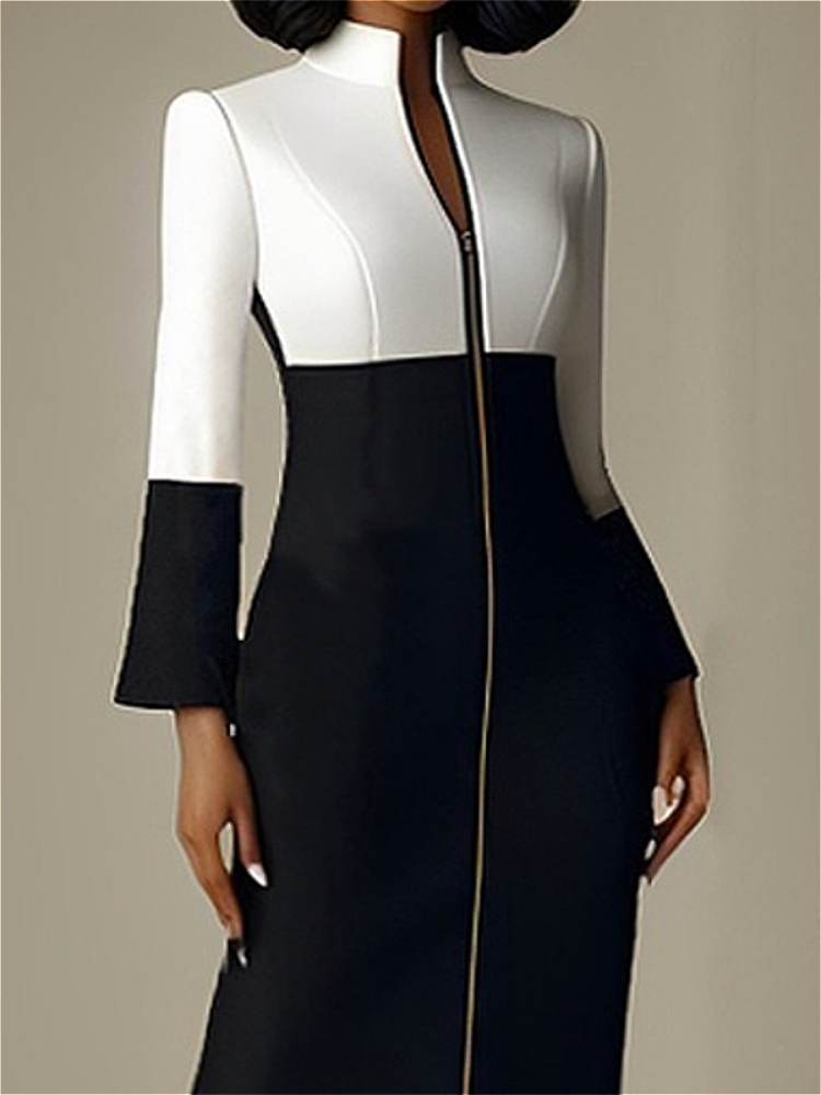 Women Contrast Color V Neck Zi - Women Formal Wear H&M บทวิจารณ์และราคา