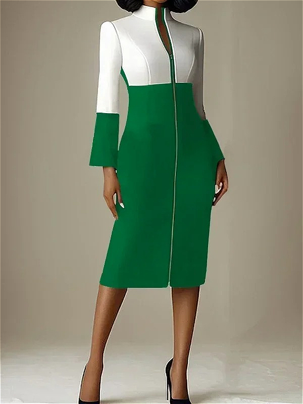 Women Contrast Color V Neck Zi - Women Formal Wear H&M บทวิจารณ์และราคา