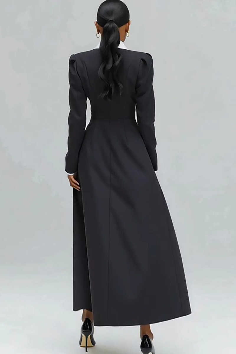 A Line Women Long Blazer Jacke - Women Formal Wear With Tie บทวิจารณ์และราคา