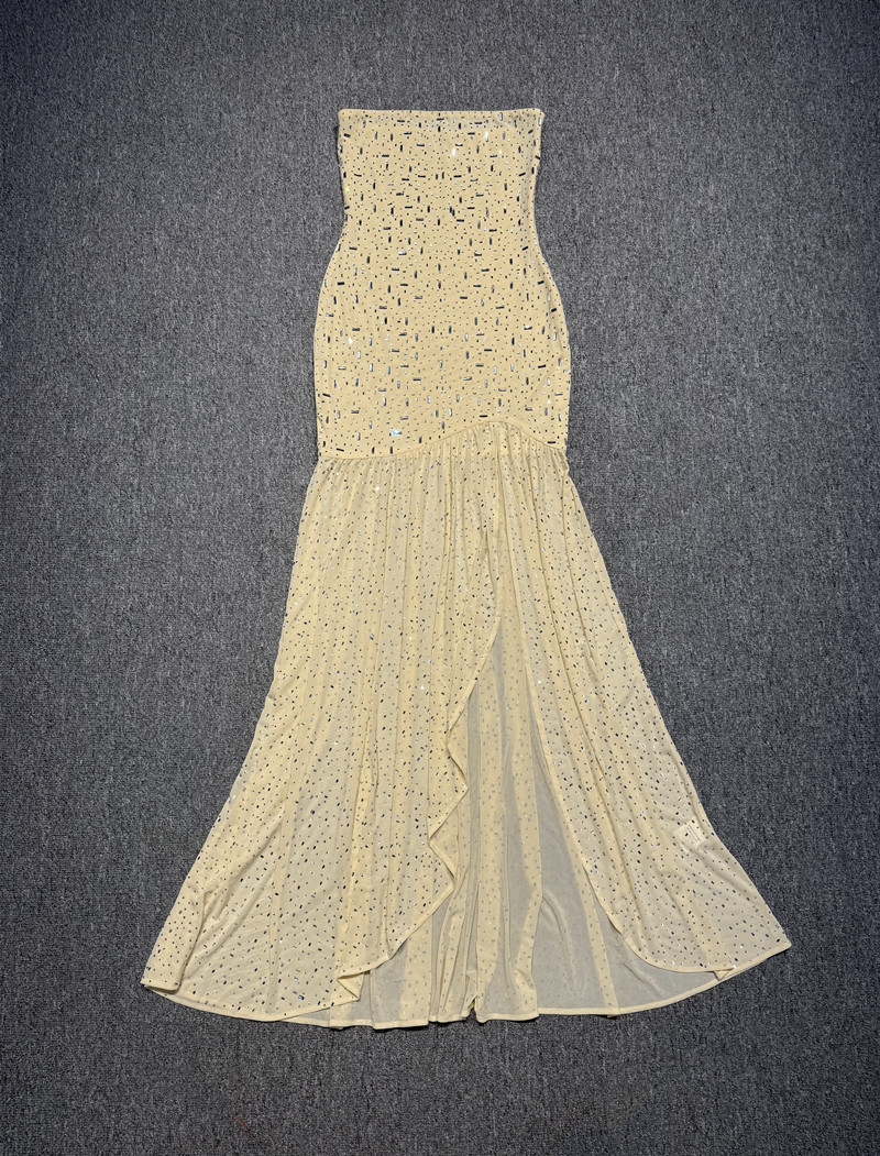 Yellow Crystal Women Prom Dres - Yellow Formal Wear Women บทวิจารณ์และราคา
