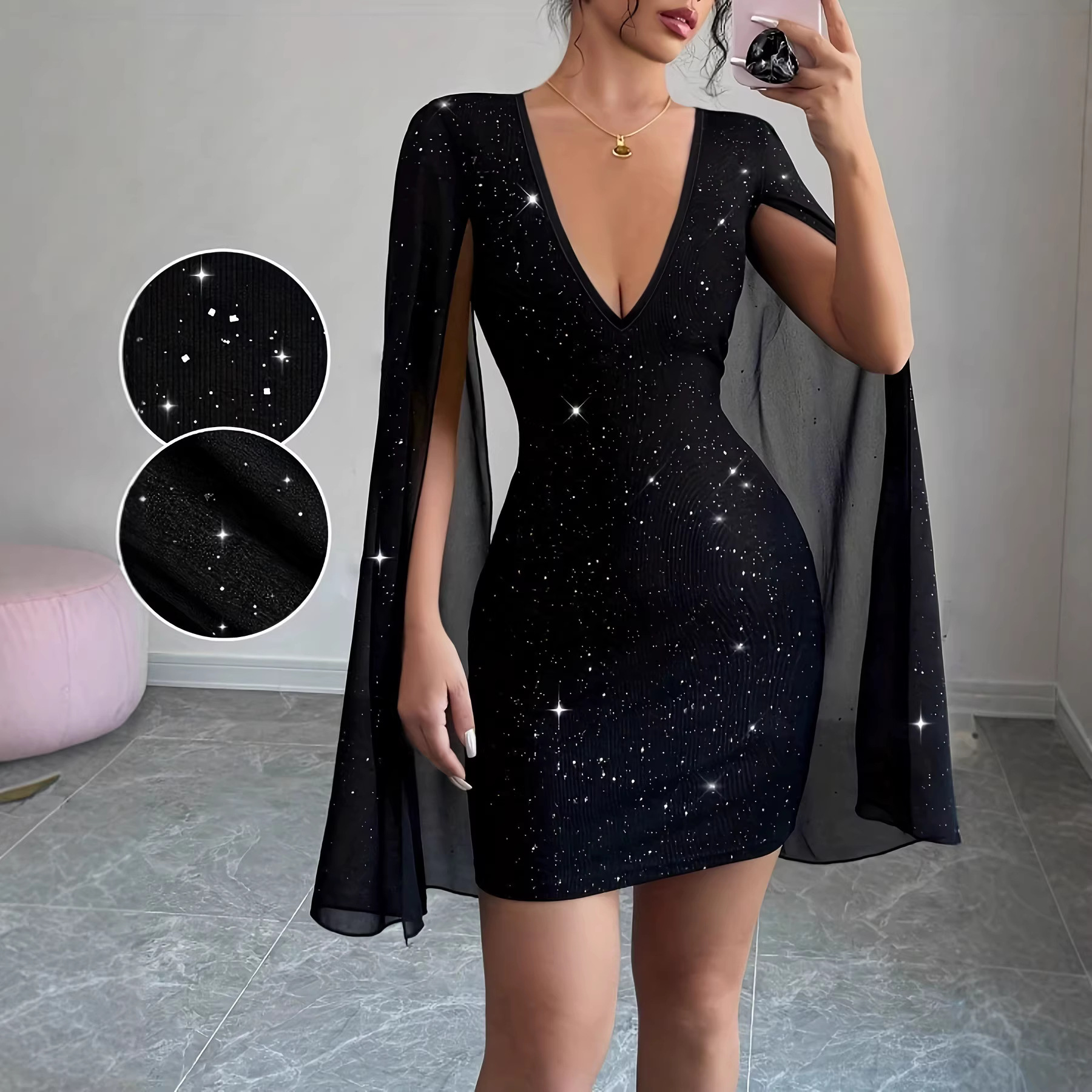 V Neck Bodycon Midi Dress Eleg - Women Formal Wear H&M บทวิจารณ์และราคา