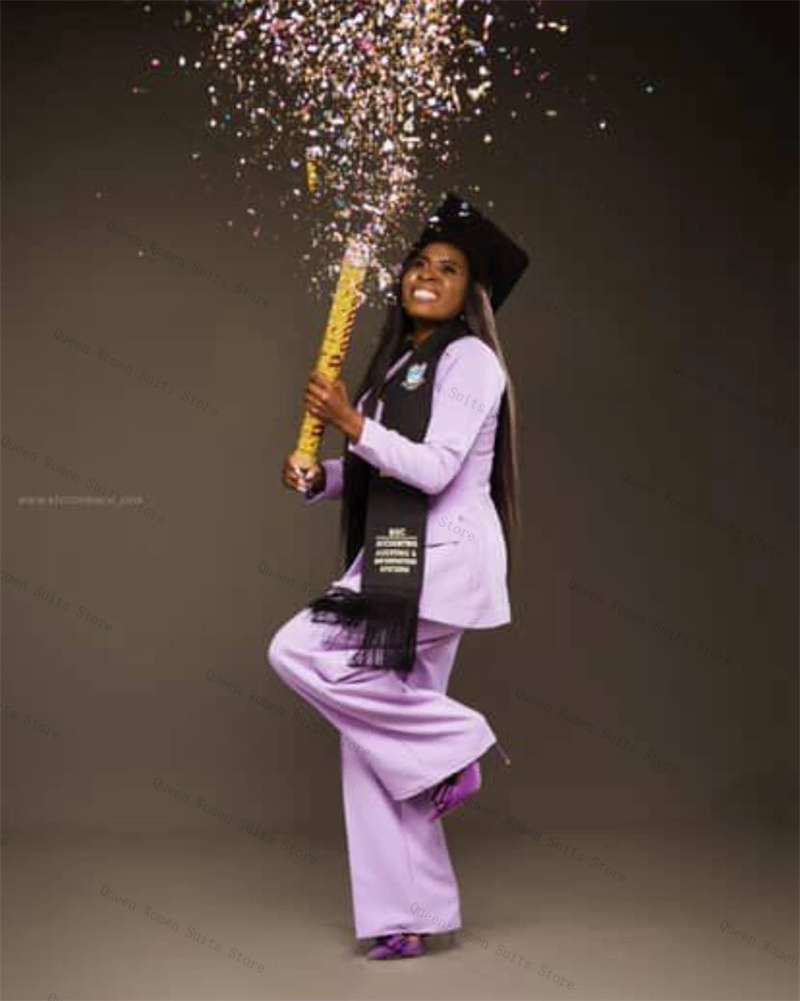 Purple Women Suit Set 2 Piece  - Women Formal Wear For Graduation บทวิจารณ์และราคา