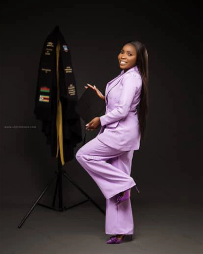 Purple Women Suit Set 2 Piece  - Women Formal Wear For Graduation บทวิจารณ์และราคา