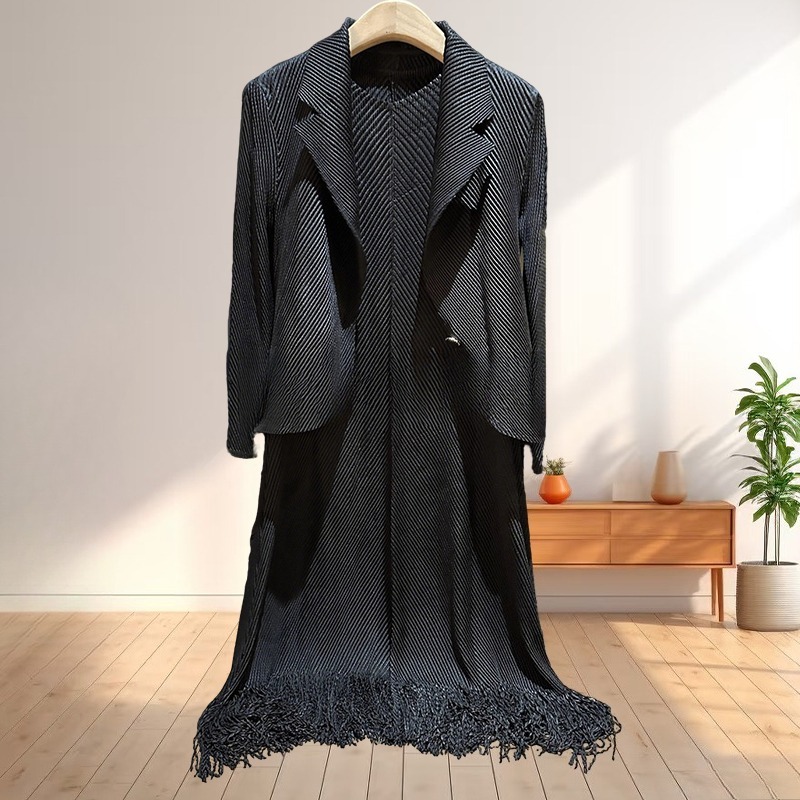 Miyake Pleated Suit Collar Jac - Women Formal Wear Vest บทวิจารณ์และราคา
