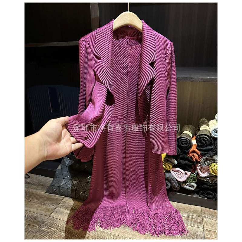 Miyake Pleated Suit Collar Jac - Women Formal Wear Vest บทวิจารณ์และราคา