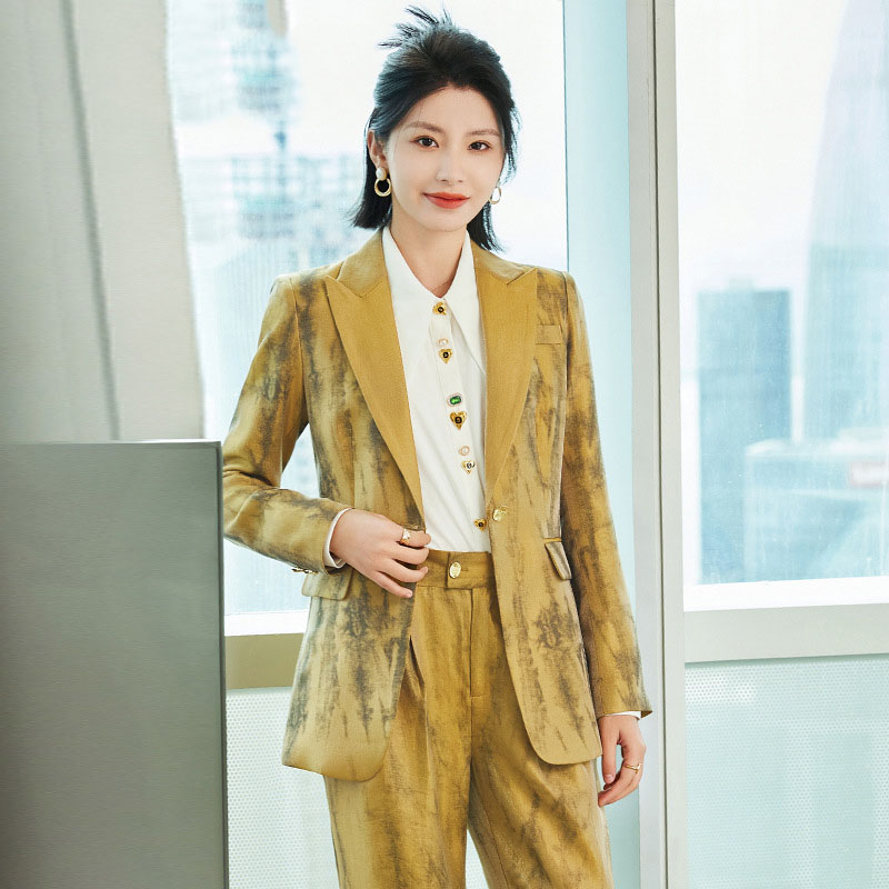 Women Golden Black Formal Pant - Women Formal Wear With Tie บทวิจารณ์และราคา