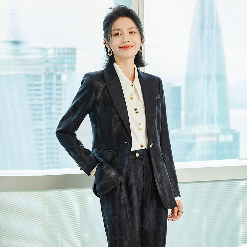 Women Golden Black Formal Pant - Women Formal Wear With Tie บทวิจารณ์และราคา