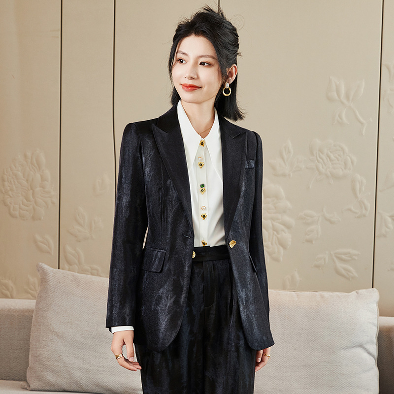 Women Golden Black Formal Pant - Women Formal Wear With Tie บทวิจารณ์และราคา