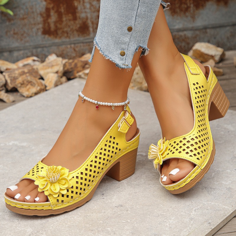 Block Heel Sandals Women's Fas - Pump Heel Block บทวิจารณ์และราคา
