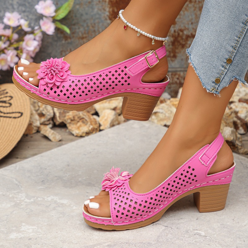 Block Heel Sandals Women's Fas - Pump Heel Block บทวิจารณ์และราคา