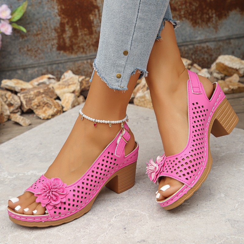 Block Heel Sandals Women's Fas - Pump Heel Block บทวิจารณ์และราคา