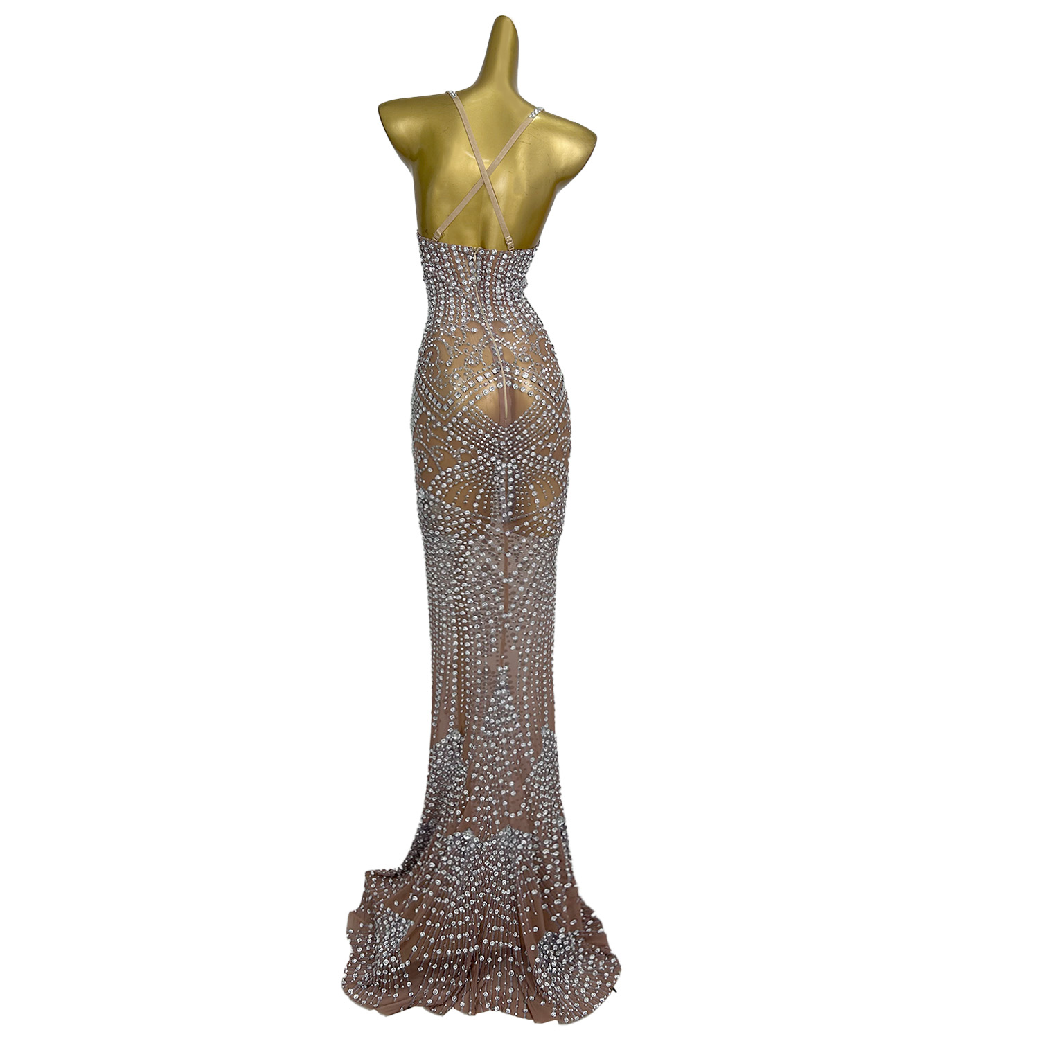 Sexy See Through Banquet Party - Women'S Formal Dinner Wear บทวิจารณ์และราคา