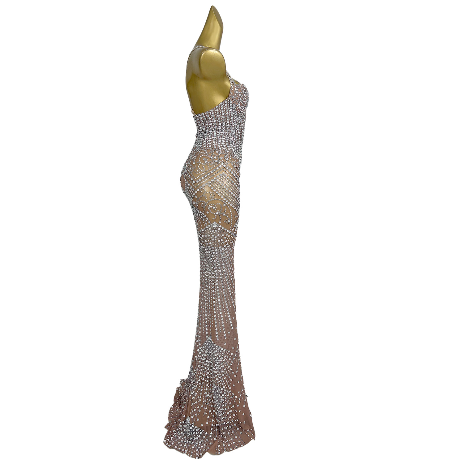 Sexy See Through Banquet Party - Women'S Formal Dinner Wear บทวิจารณ์และราคา