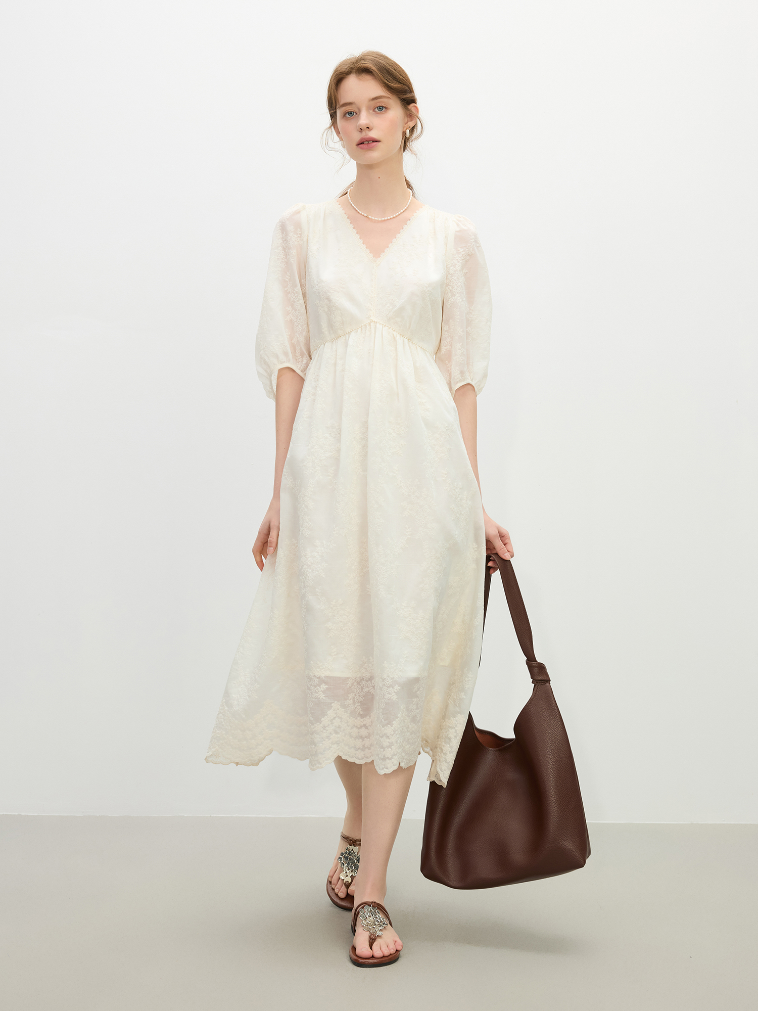 FSLE French Jacquard Lace Maxi - Women Formal Wear H&M บทวิจารณ์และราคา