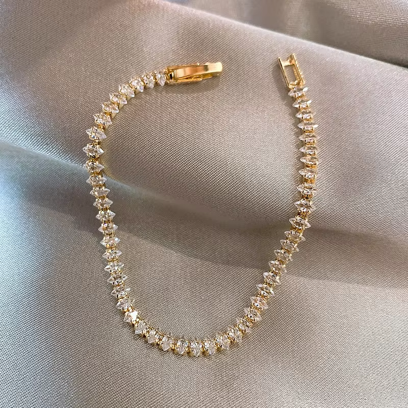 Dainty Gold CZ Bracelet – Wome - Women'S Formal Dinner Wear บทวิจารณ์และราคา