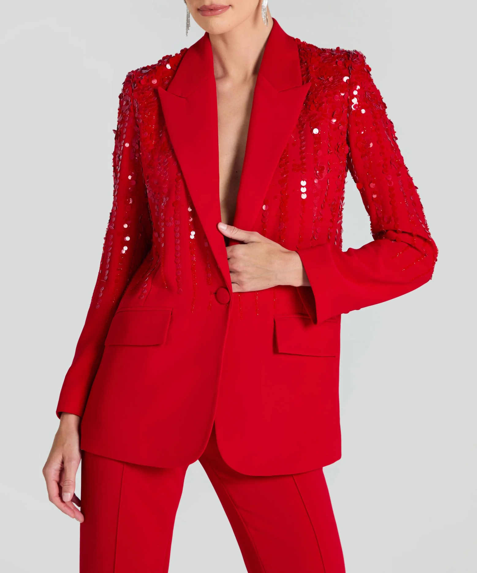 Shiny Sequins Women Suits V-Ne - Women'S Formal Dinner Wear บทวิจารณ์และราคา