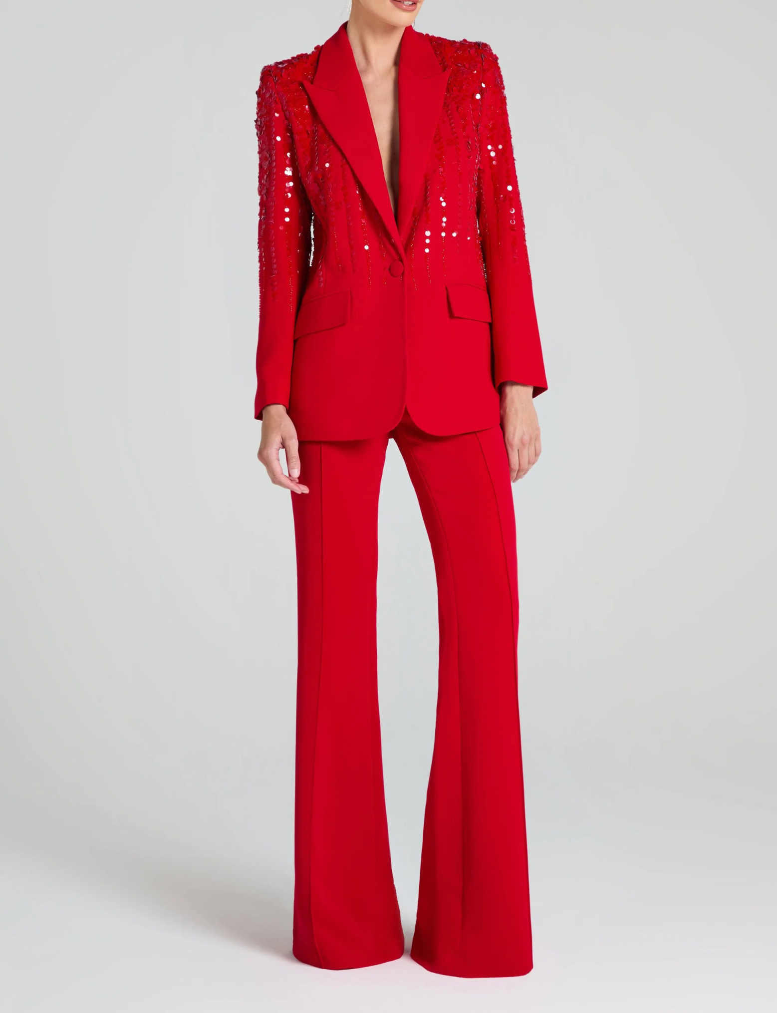 Shiny Sequins Women Suits V-Ne - Women'S Formal Dinner Wear บทวิจารณ์และราคา