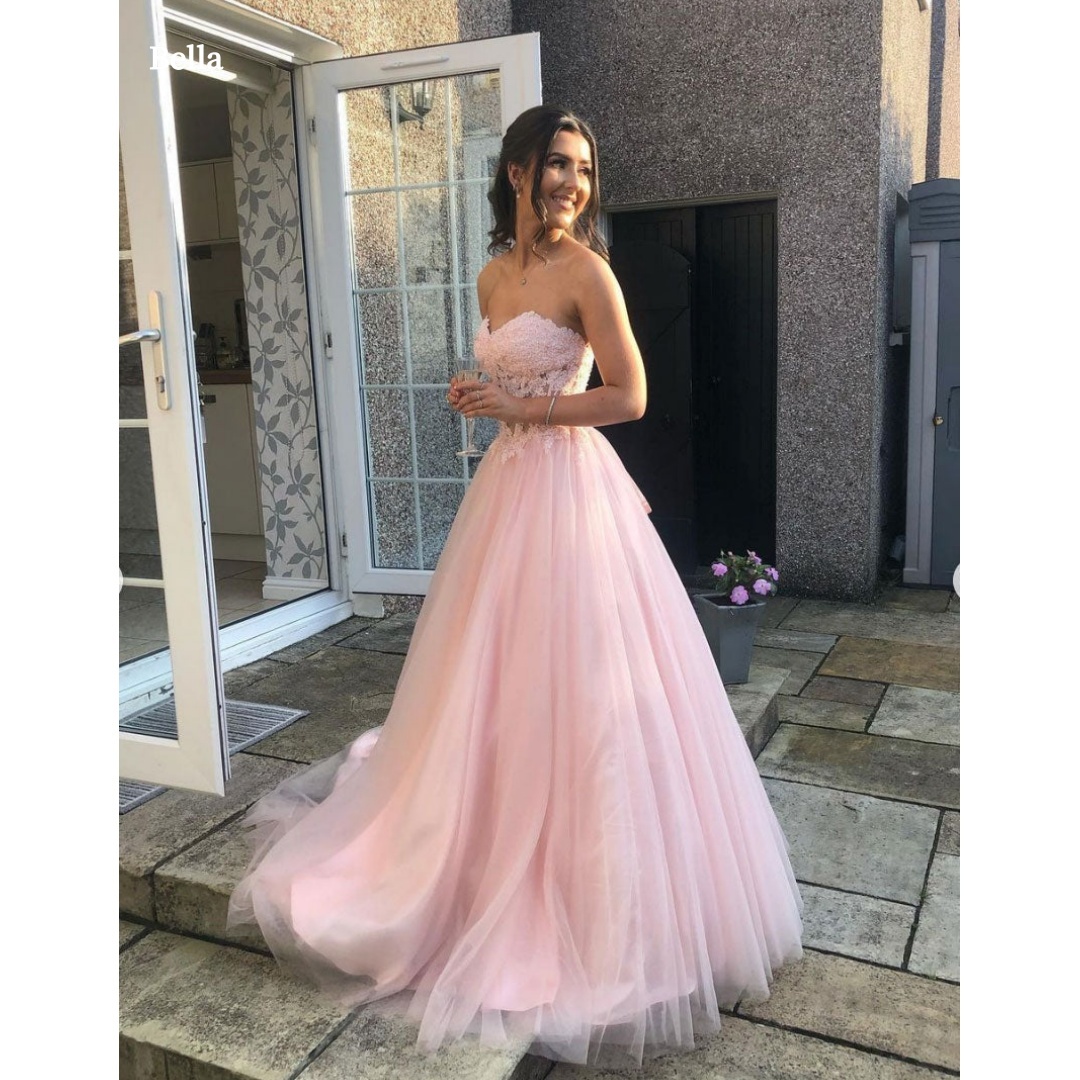 Bella Customized Pink Straples - Women Formal Wear For Graduation บทวิจารณ์และราคา