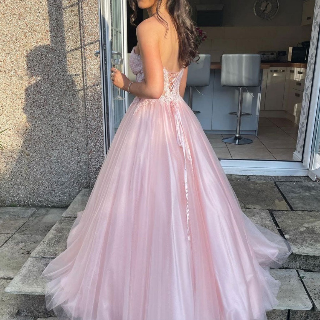 Bella Customized Pink Straples - Women Formal Wear For Graduation บทวิจารณ์และราคา