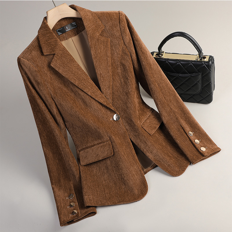Yellow Gold Velvet Blazer Wome - Yellow Formal Wear Women บทวิจารณ์และราคา