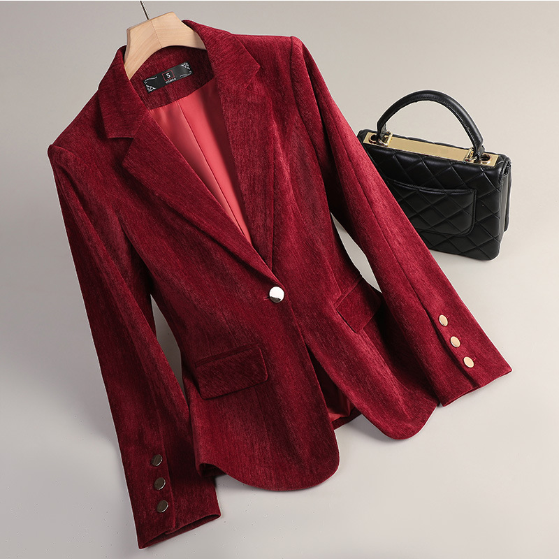 Yellow Gold Velvet Blazer Wome - Yellow Formal Wear Women บทวิจารณ์และราคา