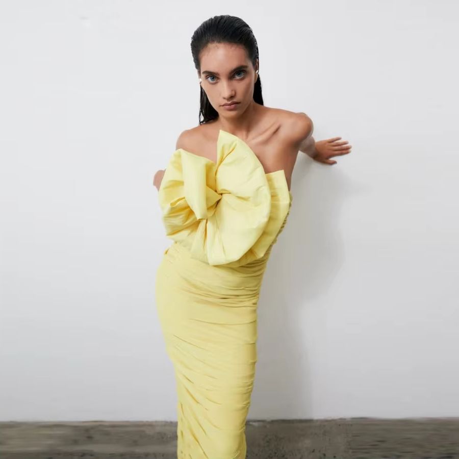 Yellow Arabic Evening Gown Ruc - Women Formal Wear H&M บทวิจารณ์และราคา