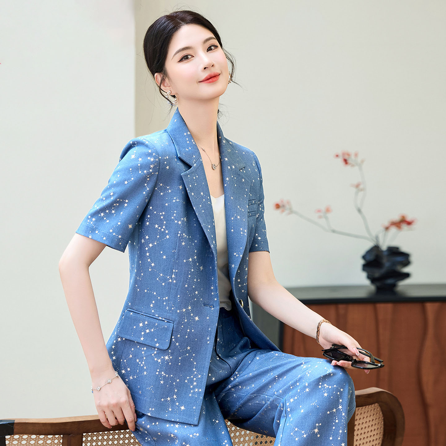 Fashion Blue Yellow Short Slee - Yellow Formal Wear Women บทวิจารณ์และราคา