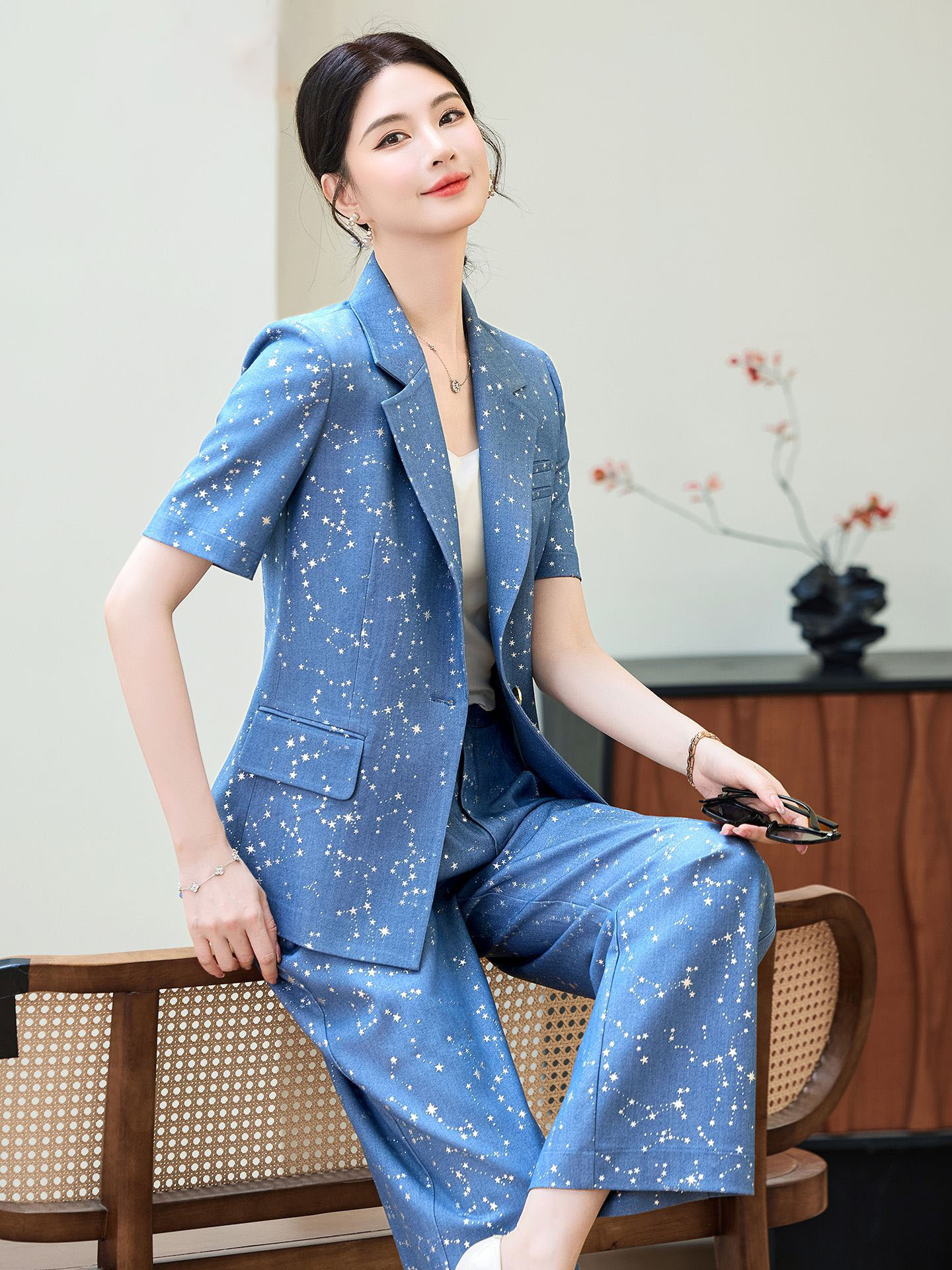 Fashion Blue Yellow Short Slee - Yellow Formal Wear Women บทวิจารณ์และราคา