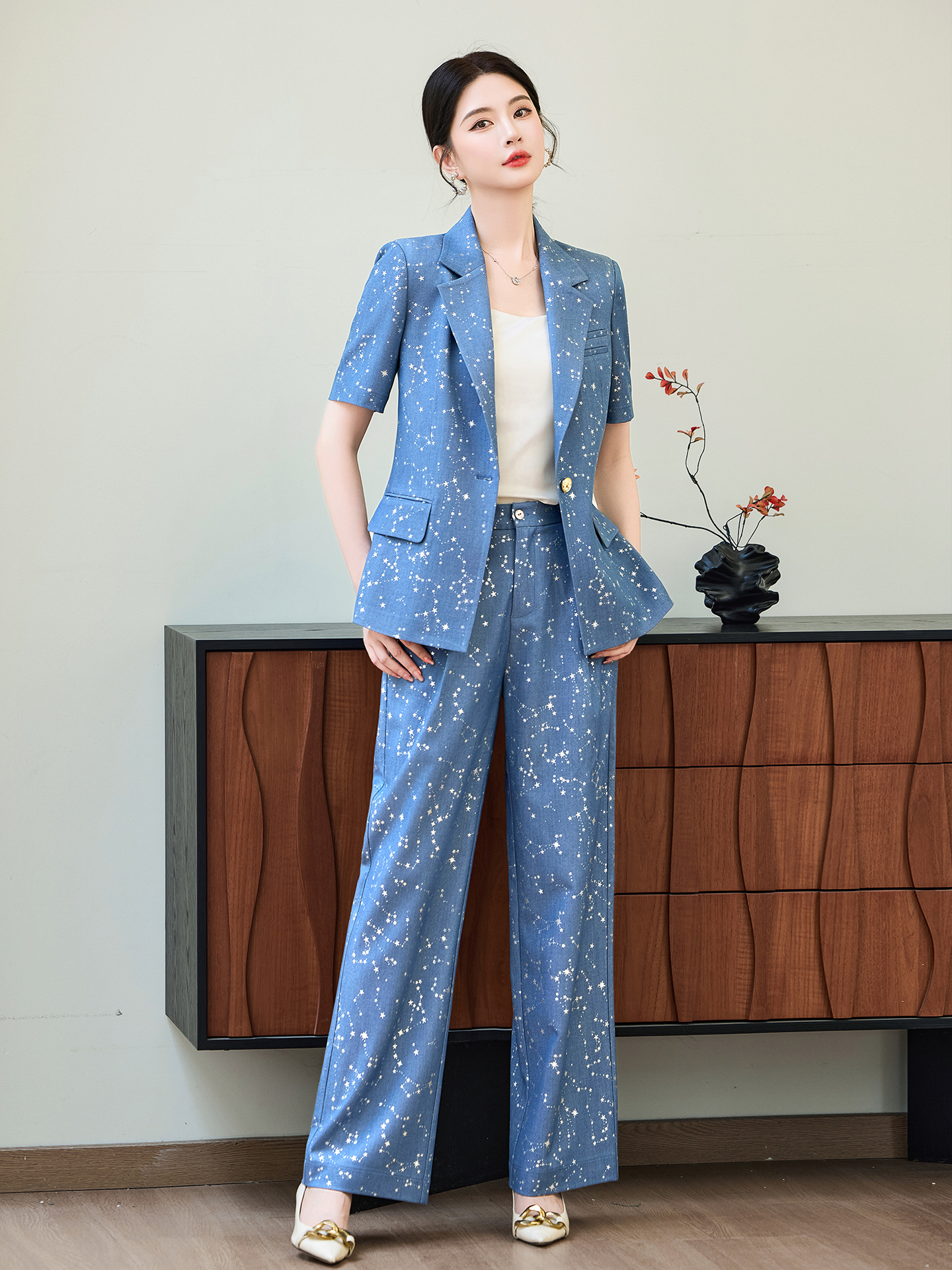 Fashion Blue Yellow Short Slee - Yellow Formal Wear Women บทวิจารณ์และราคา