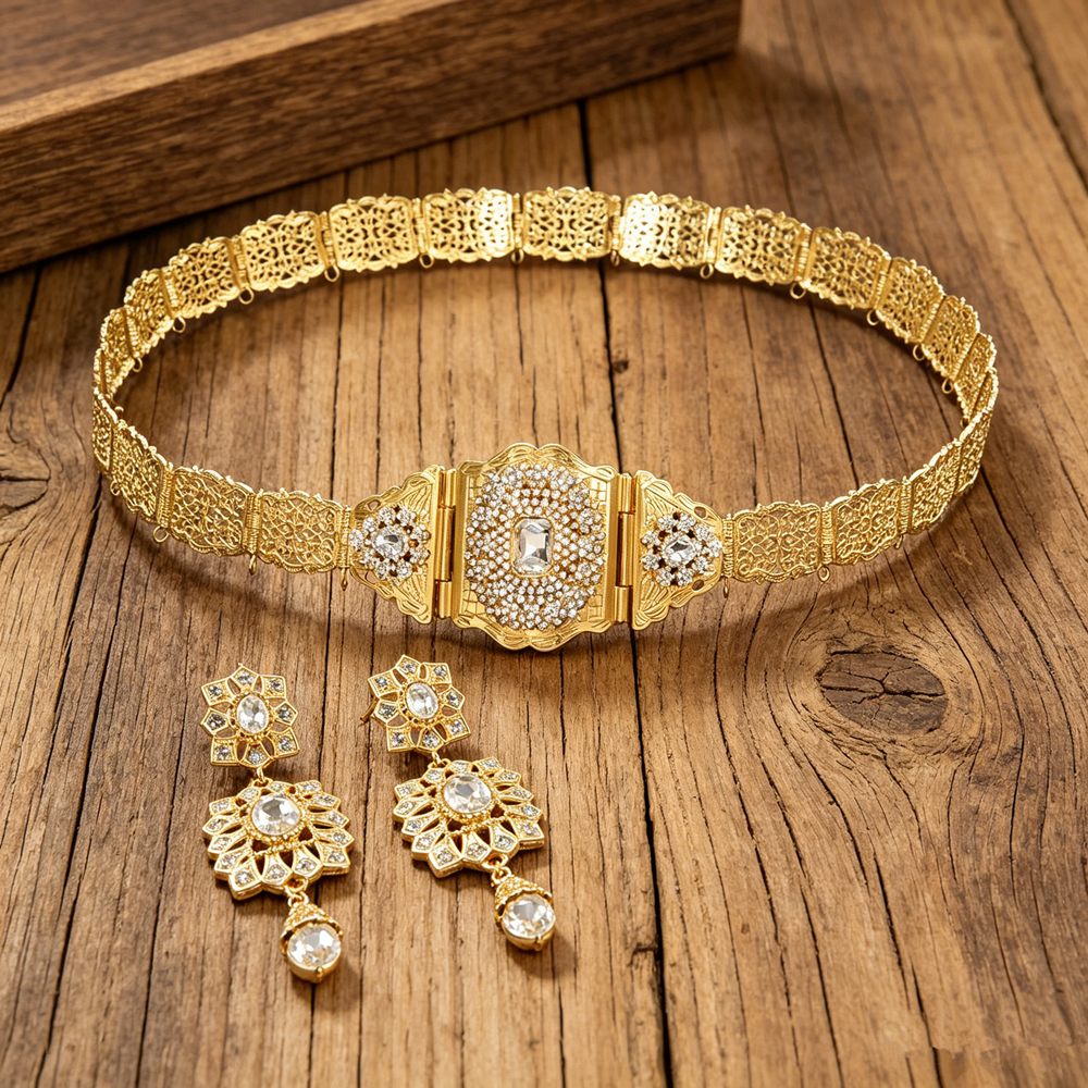 2pcs Classic Filigree Rhinesto - Women Formal Wear Ethnic บทวิจารณ์และราคา