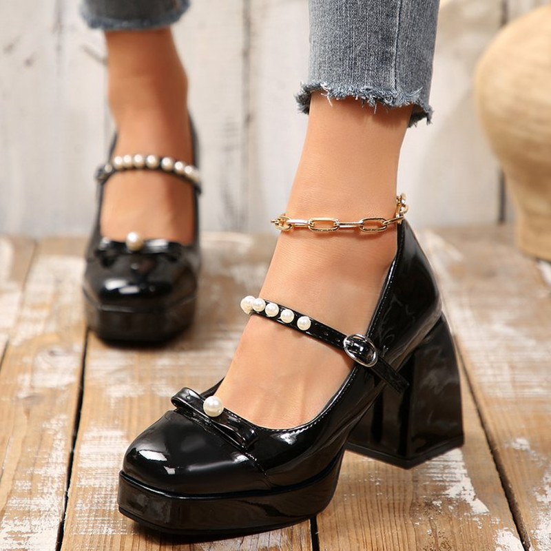 Luxury Brand Block Heel Mary J - Pump Heel Block บทวิจารณ์และราคา