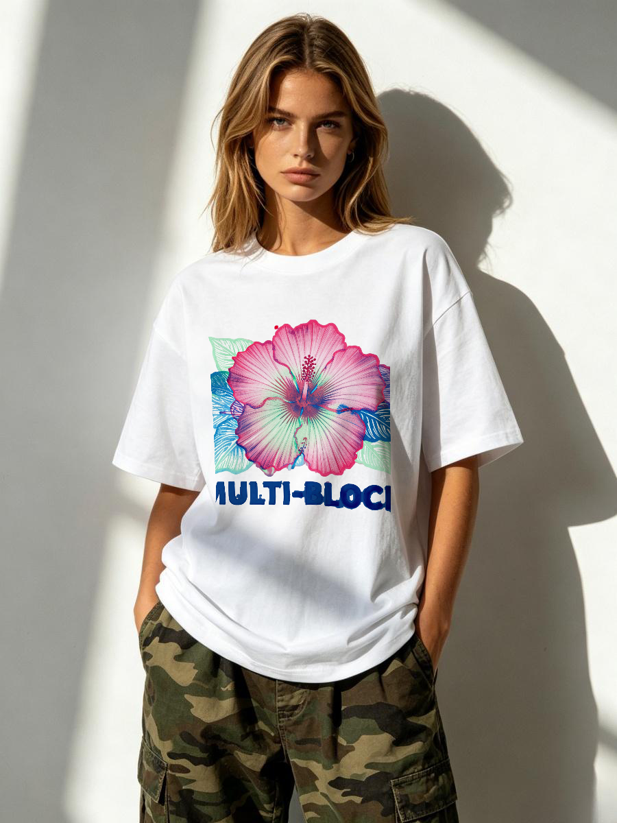 T Shirts Woman Block Print Han - Women Formal Wear Ethnic บทวิจารณ์และราคา
