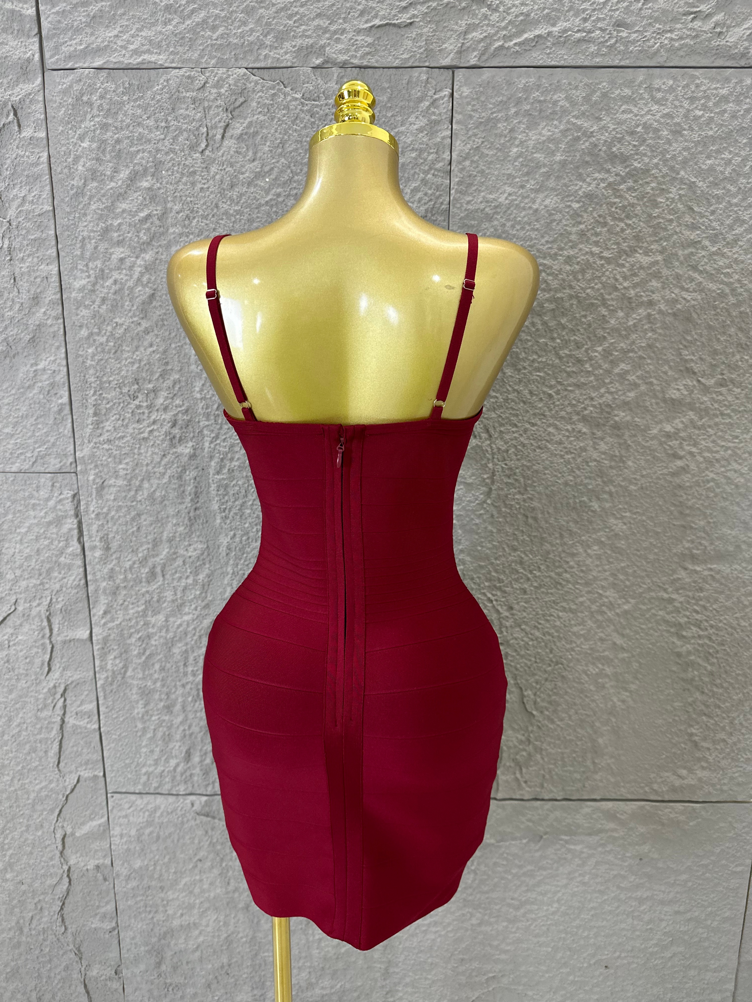 Chic Burgundy Bandage Mini Dre - Women Formal Wear H&M บทวิจารณ์และราคา