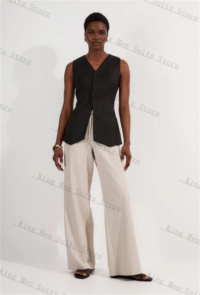 Black Formal Women Suits Set 2 - Women Formal Wear Vest บทวิจารณ์และราคา