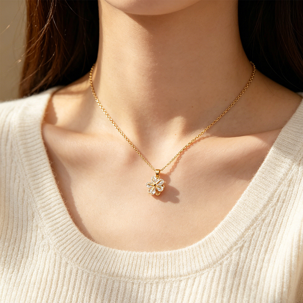 Versatile Flower Pendant Neckl - Women'S Formal Dinner Wear บทวิจารณ์และราคา