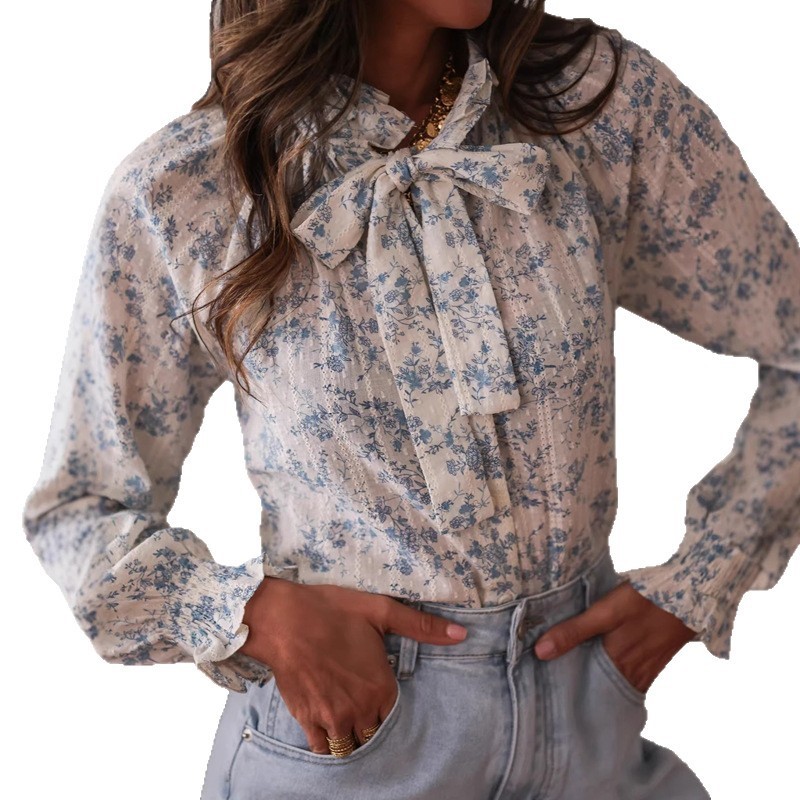 Womens Wear Bow Fashion Printe - Women Formal Wear With Tie บทวิจารณ์และราคา
