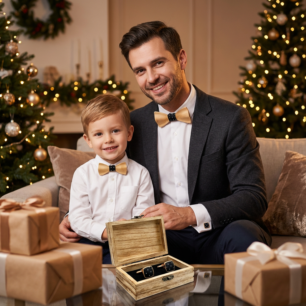 Wooden Bowtie Kit Father and k - Women'S Formal Dinner Wear บทวิจารณ์และราคา