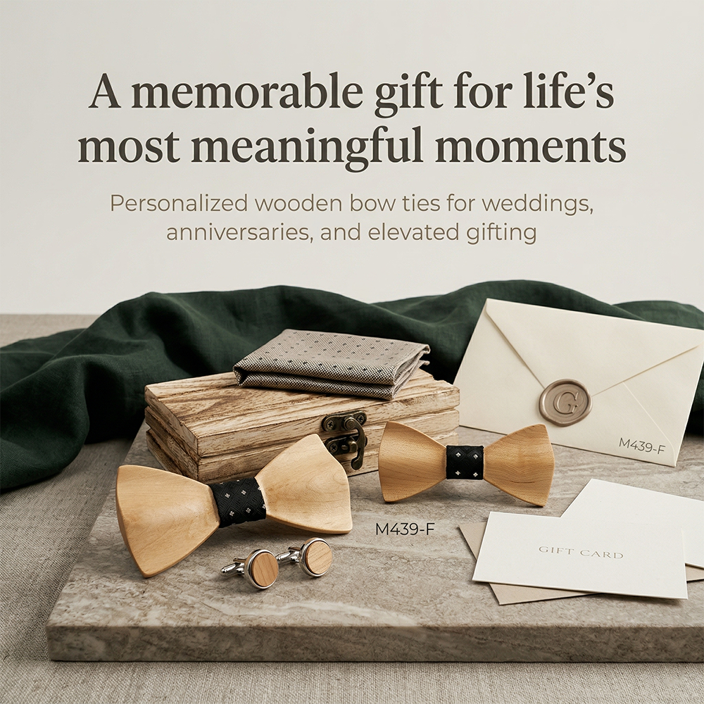 Wooden Bowtie Kit Father and k - Women'S Formal Dinner Wear บทวิจารณ์และราคา