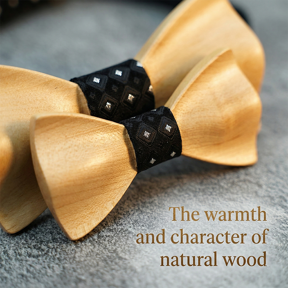 Wooden Bowtie Kit Father and k - Women'S Formal Dinner Wear บทวิจารณ์และราคา