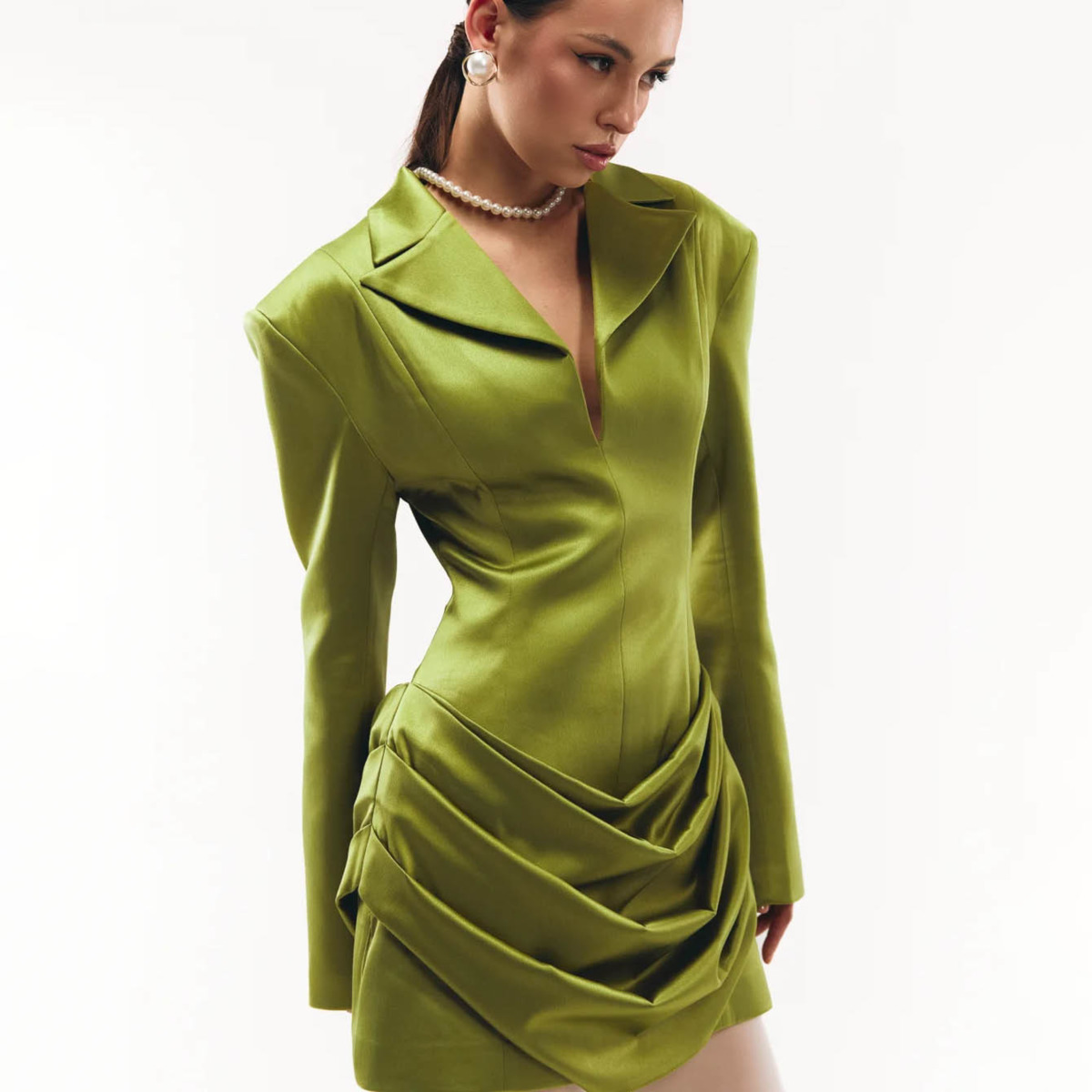 KT Elegant Satin Blazer Dress  - Women Formal Wear H&M บทวิจารณ์และราคา