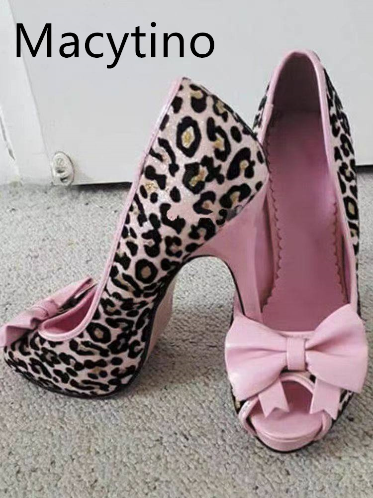 2026 Pink Leopard Print Bow Hi - Women'S Formal Wear To A Wedding บทวิจารณ์และราคา