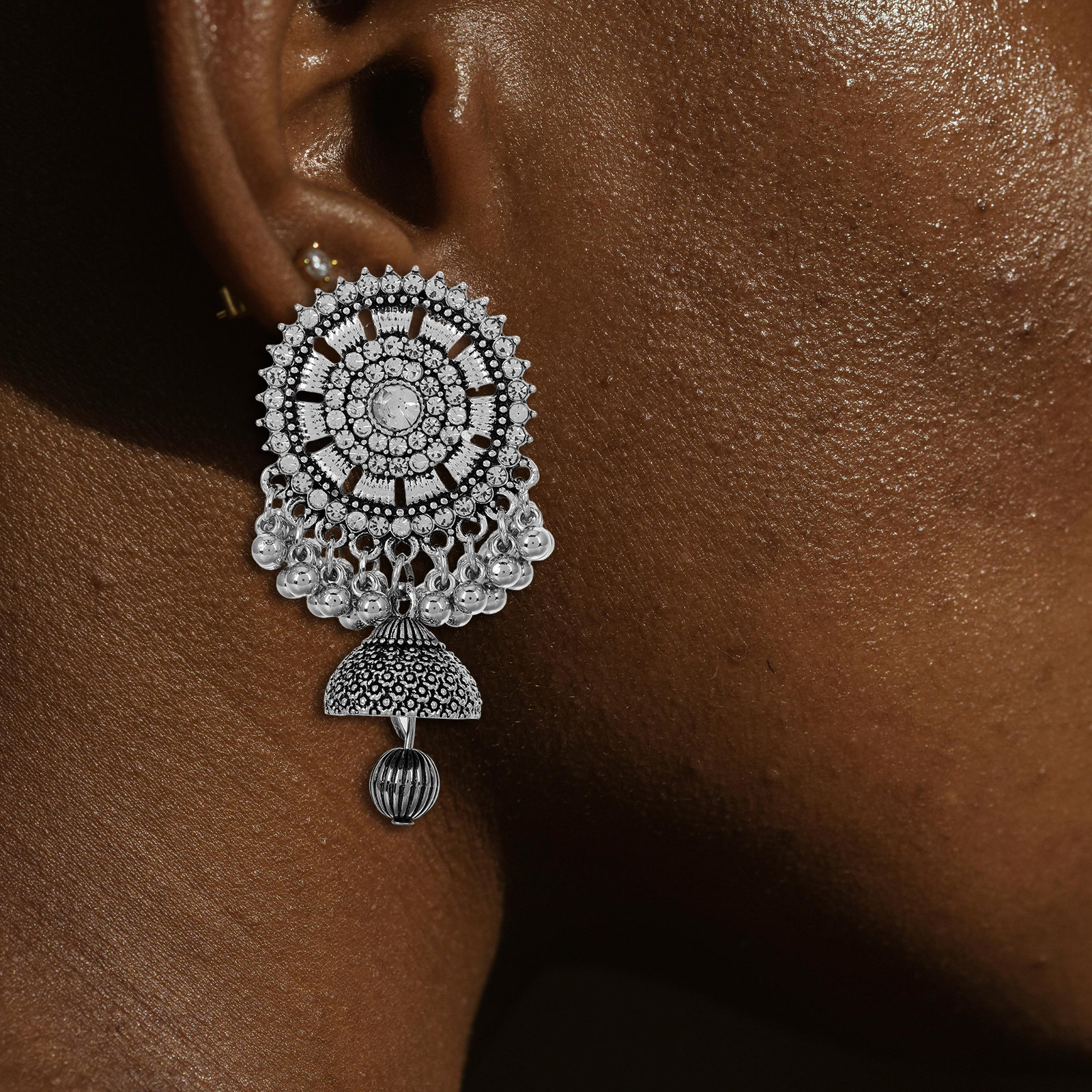 1Pair Oxidized Silver Boho Eth - Women Formal Wear Ethnic บทวิจารณ์และราคา