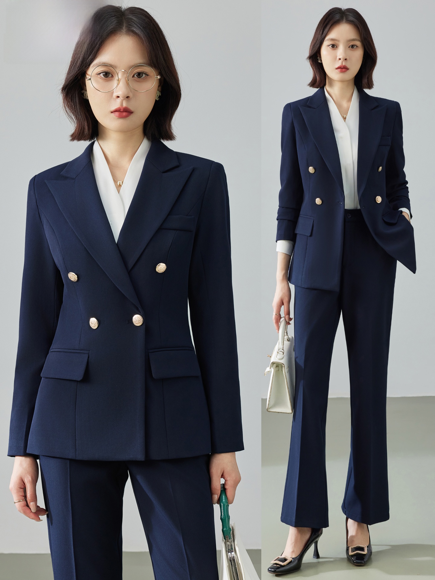 Cobalt Blue Suit Set for Women - Women Formal Wear For Graduation บทวิจารณ์และราคา